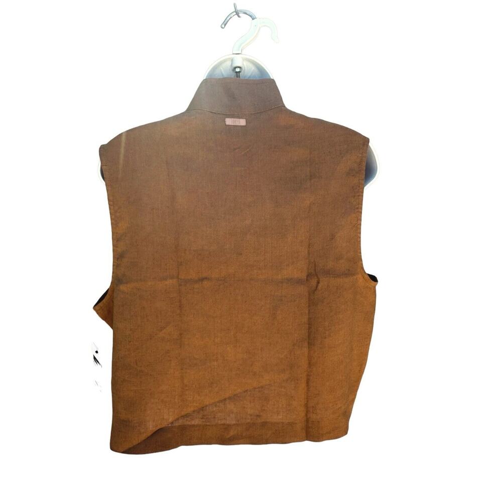 Lunya Woven Linen Sleeveless Shirt Tank in Brown Size Medium NWT - Picture 8 of 16